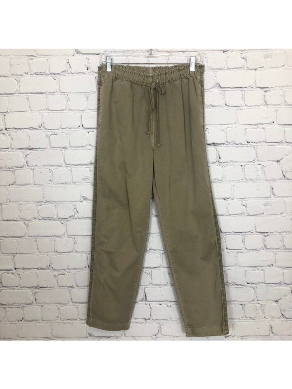 Xirena Rex Pants Size M Twill 100% Cotton Pull On Drawstring Khaki